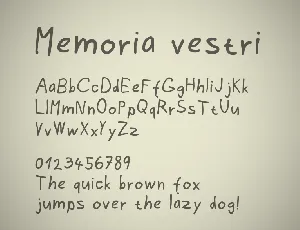 Memoria vestri font