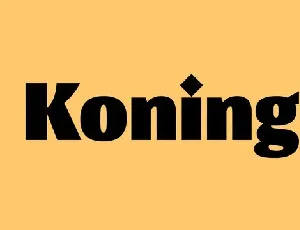 Koning Family font