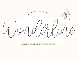 Wonderline Script font