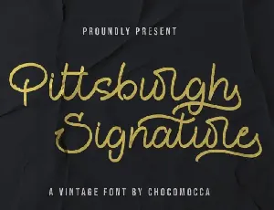 Pittsburght Signature font