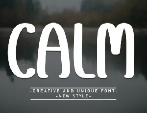 Calm Display font