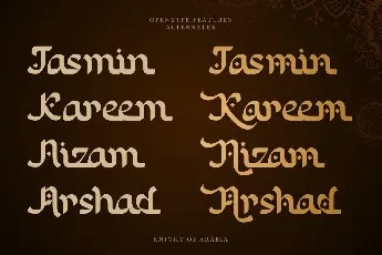 Knight of Arabia font