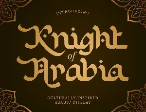 Knight of Arabia font