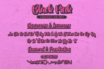 Black Pink font