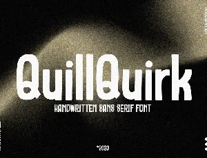 Quill Quirk font