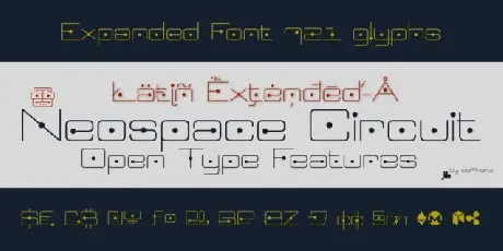 Neospace Circuit font