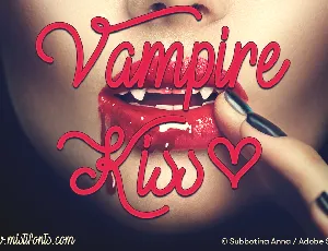 Vampire Kiss Demo font