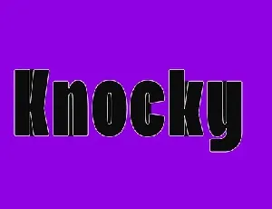 Knocky font