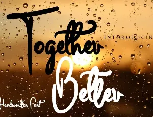 Together Better Script font