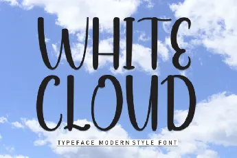 White Cloud Display font