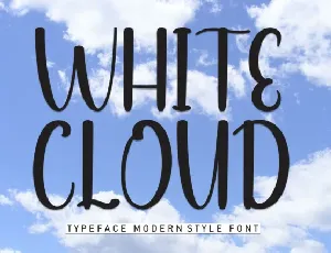 White Cloud Display font