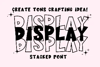 Display Stacked Font