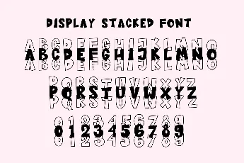 Display Stacked Font