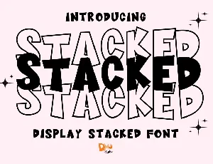 Display Stacked Font