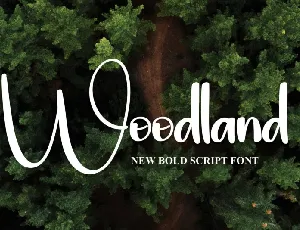 Woodland Script font