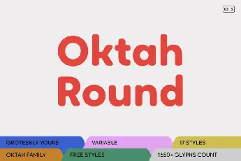 Oktah Round Family font