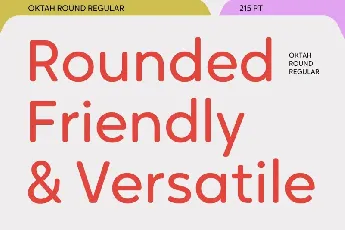 Oktah Round Family font