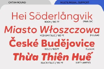 Oktah Round Family font