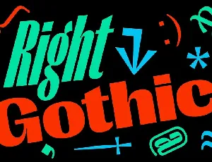 Right Gothic Family font