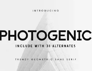 Photogenic Sans Serif font