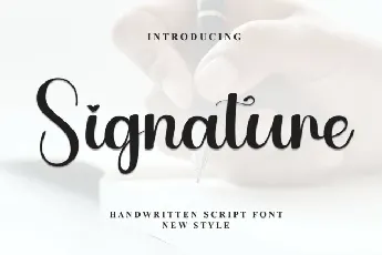 Signature Handwritten Typeface font