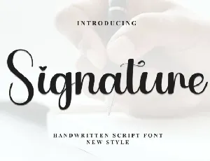 Signature Handwritten Typeface font