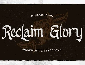 Reclaim Glory font