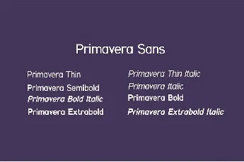 Primavera Sans font