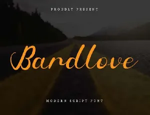 Bardlove Calligraphy font