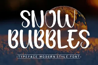 Snow Bubbles Display font