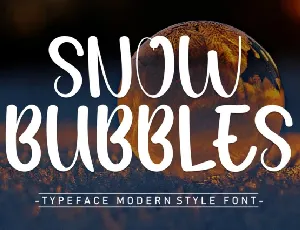 Snow Bubbles Display font