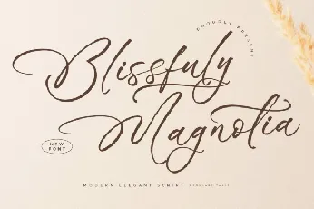 Blissfuly Magnotia font