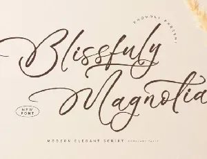 Blissfuly Magnotia font