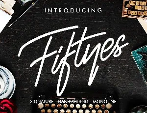 Fiftyes Signature font