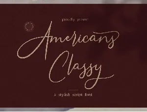 Americans Classy font