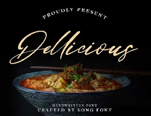 Dellicious font