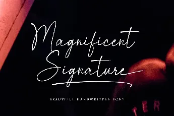 Magnificent Signature font