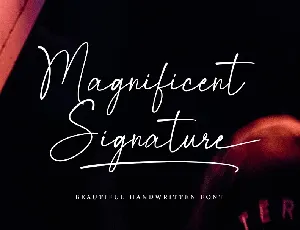 Magnificent Signature font