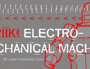 Skriik! Electro-mechanical machine font