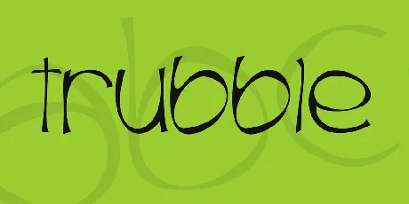 Trubble font