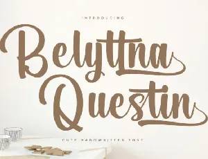 Belyttna Questin font