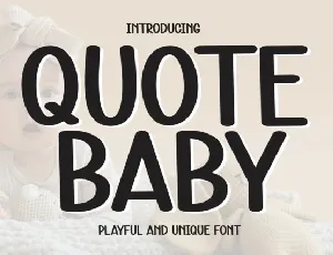 Quote Baby Display font