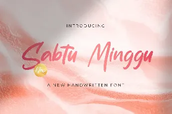 Sabtu Minggu font