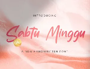 Sabtu Minggu font