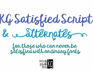 KG Satisfied Script font