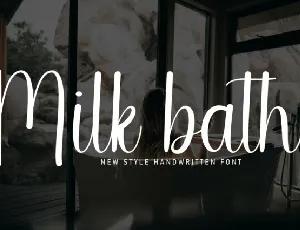 Milk bath Script font