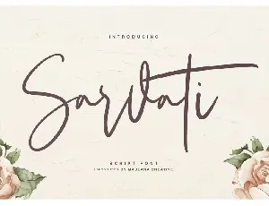 Sarvati Script font