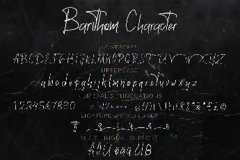 Barithom Signature font