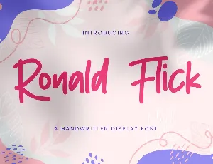 Ronald Flick font