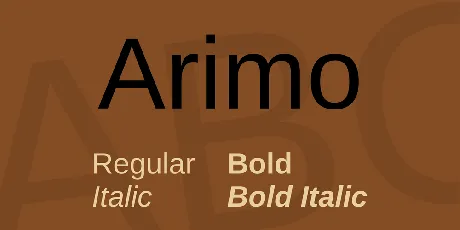 Arimo font